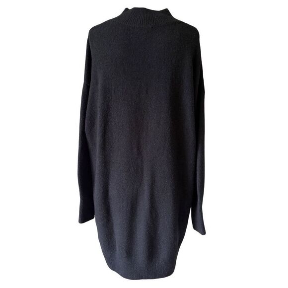 & Other Stories Women's Wool Blend Turtleneck Sweater Dress Black size M Long Sl - Picture 2 of 8